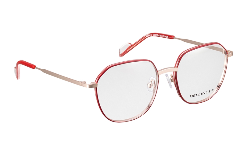 BELLINGER KARA-8 Brillestel (Form: Summerbird - Farve: Rød)
