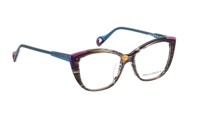 BELLINGER ANGLE-2 Brillestel (Form: Cat Eye - Farve: Grå)