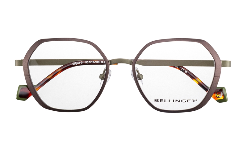 BELLINGER ELLIPSE-3 Brillestel (Form: Summerbird - Farve: Brun)