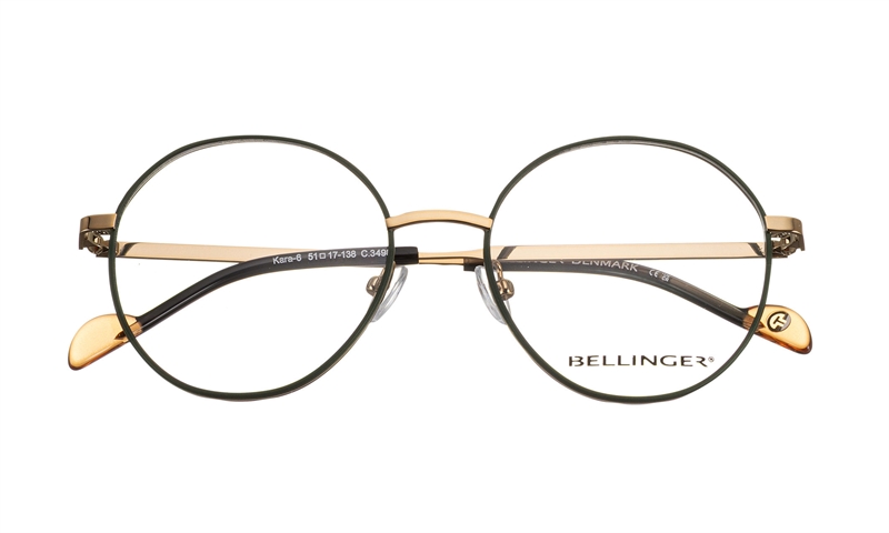 BELLINGER KARA-6 Brillestel (Form: Rund - Farve: Grøn)