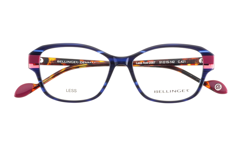 BELLINGER LESS-ACE-2587 Brillestel (Form: Cat Eye - Farve: Blå)