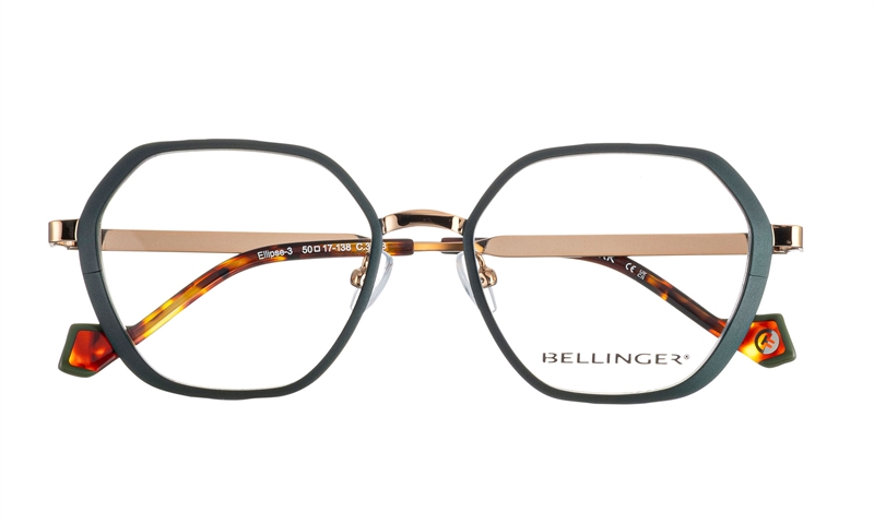BELLINGER ELLIPSE-3 Brillestel (Form: Summerbird - Farve: Grøn)