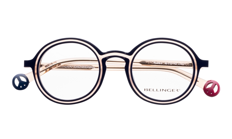 BELLINGER PEACE-2 Brillestel (Form: Rund - Farve: Blå)