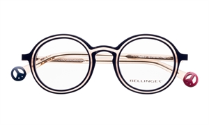 BELLINGER PEACE-2 Brillestel (Form: Rund - Farve: Blå)