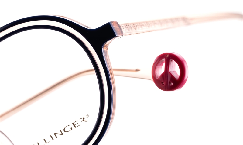 BELLINGER PEACE-2 Brillestel (Form: Rund - Farve: Blå)