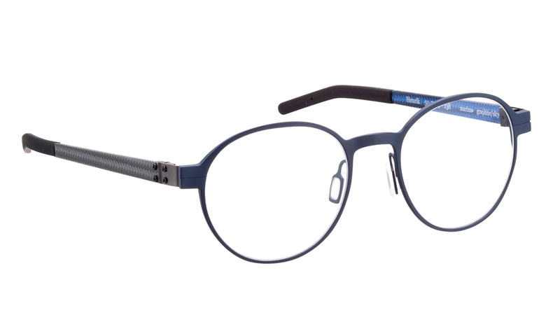 BLAC HENRIK Brillestel (Form: Rund - Farve: Blå)
