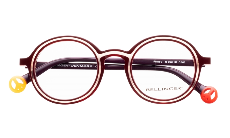 BELLINGER PEACE-2 Brillestel (Form: Rund - Farve: Lilla)
