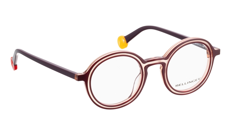 BELLINGER PEACE-2 Brillestel (Form: Rund - Farve: Lilla)