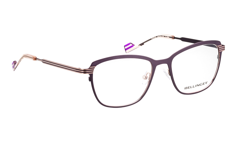 BELLINGER PINLINES Brillestel (Form: Firkantet - Farve: Lilla)