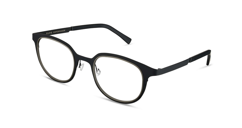 FLEYE Leif Brillestel (Form: Firkantet - Farve: Sort)