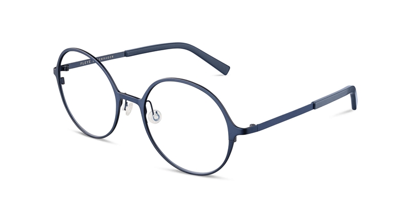 FLEYE Knop Brillestel (Form: Rund - Farve: Blå)