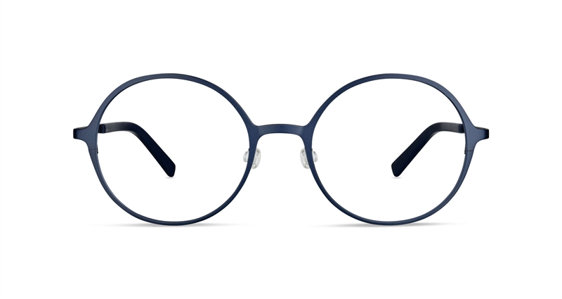 FLEYE Knop Brillestel (Form: Rund - Farve: Blå)