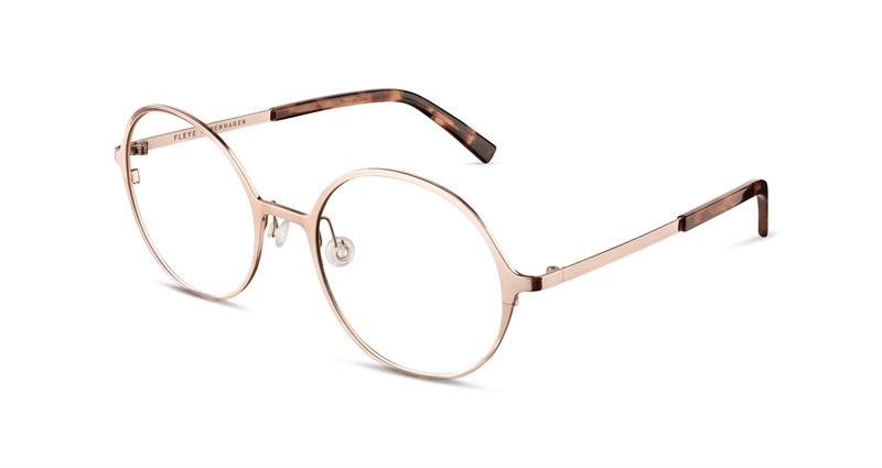 FLEYE Knop Brillestel (Form: Rund - Farve: Guld)