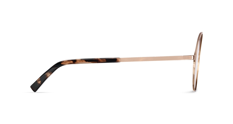 FLEYE Knop Brillestel (Form: Rund - Farve: Guld)