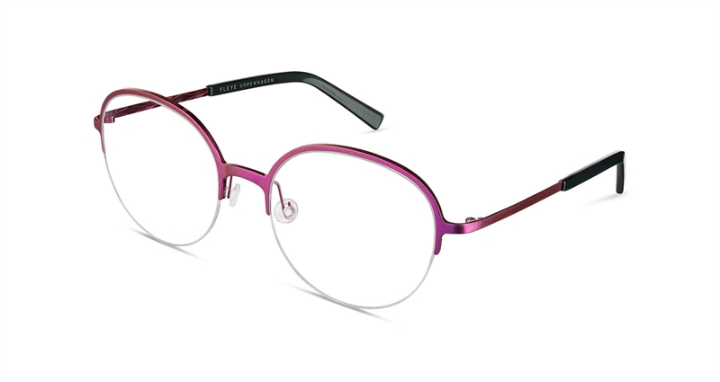 FLEYE Dagmar Brillestel (Form: Rund - Farve: Blå)