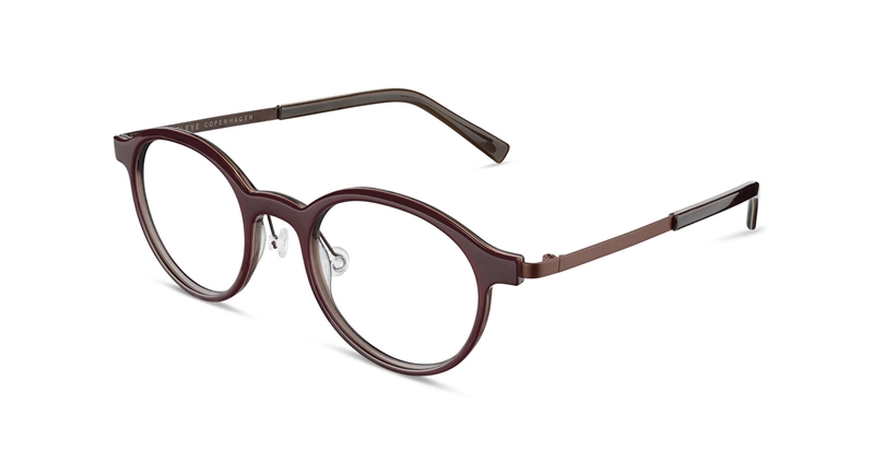 FLEYE Rune Brillestel (Form: Rund - Farve: Rød)