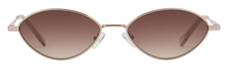 PREGO Giulia Solbrille (Form: Oval - Farve: Guld)