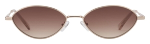 PREGO Giulia Solbrille (Form: Oval - Farve: Guld)