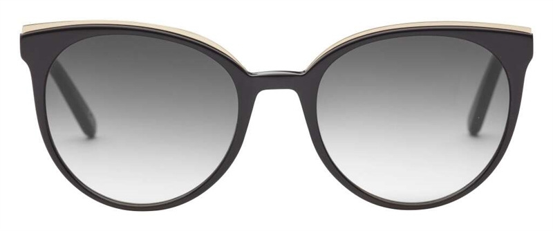 PREGO Partinico Solbrille (Form: Rund - Farve: Sort)