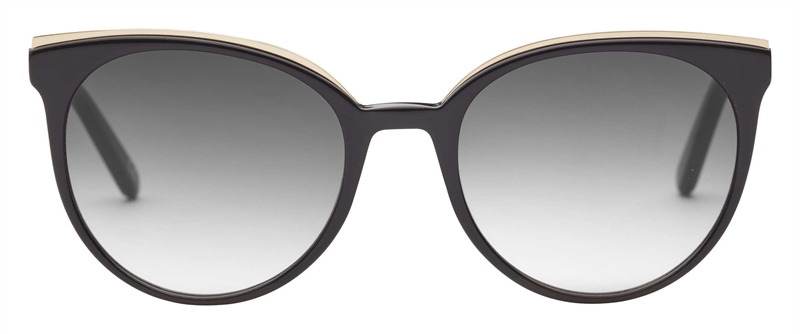 PREGO Partinico Solbrille (Form: Rund - Farve: Sort)