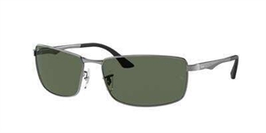 RAY-BAN 0RB3498 Solbrille (Form: Firkantet - Farve: Sølv)