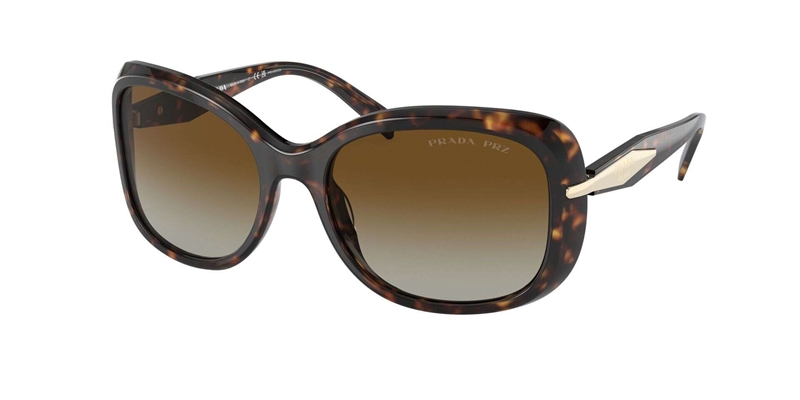 PRADA 0PR 04ZS Solbrille (Form: Firkantet - Farve: Havana)