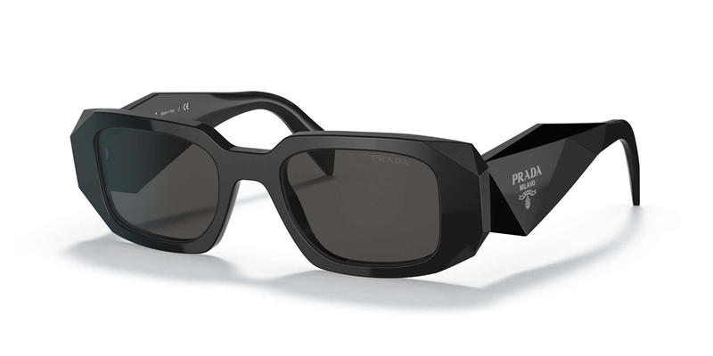 PRADA 0PR 17WS Solbrille (Form: Firkantet - Farve: Sort)