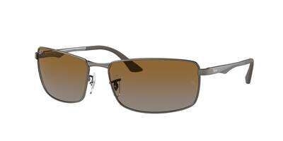 RAY-BAN 0RB3498 Solbrille (Form: Firkantet - Farve: Sølv)