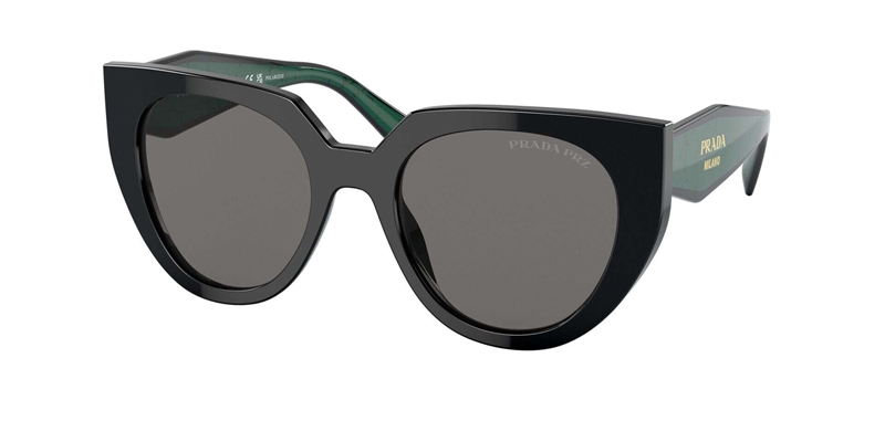 PRADA 0PR 14WS Solbrille (Form: Cat Eye - Farve: Sort)