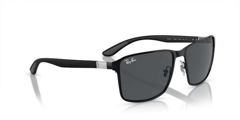 RB 0RB3721 Solbrille (Form: Firkantet - Farve: Sort)