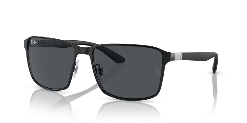 RB 0RB3721 Solbrille (Form: Firkantet - Farve: Sort)