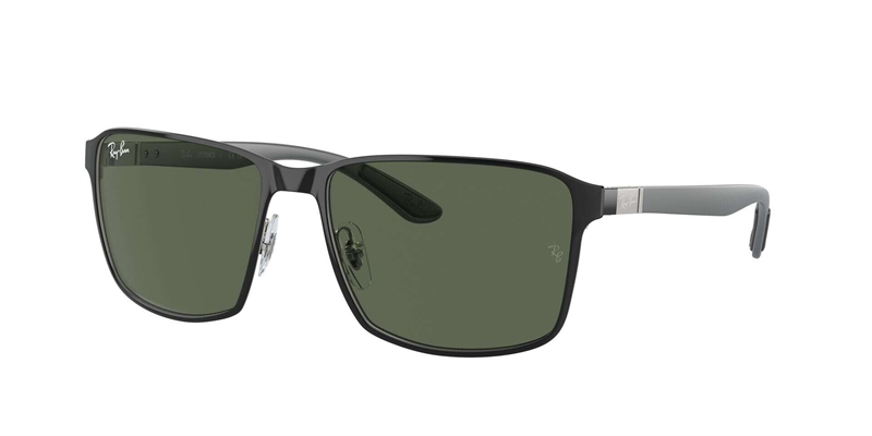 RAY-BAN 0RB3721 Solbrille (Form: Firkantet - Farve: Sort)