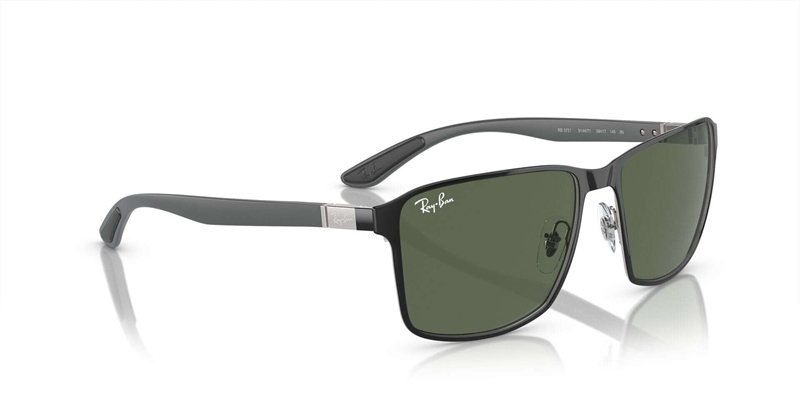RAY-BAN 0RB3721 Solbrille (Form: Firkantet - Farve: Sort)