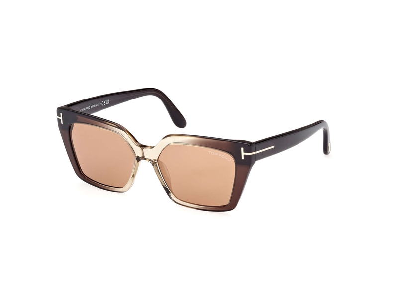 Tom Ford FT1030 Solbrille (Form: Cat Eye - Farve: Brun)