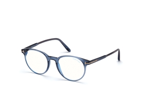 Tom Ford FT5695-B Brillestel (Form: Rund - Farve: Blå)