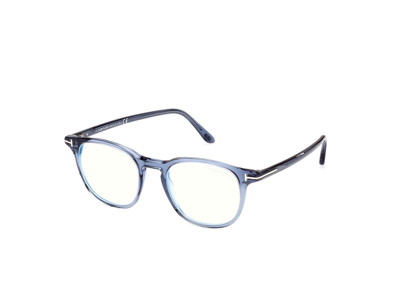 Tom Ford FT5832-B Brillestel (Form: Rund - Farve: Blå)
