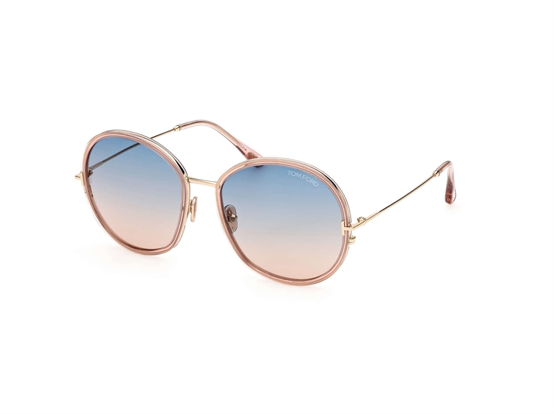 Tom Ford FT0946 Solbrille (Form: Rund - Farve: Pink)