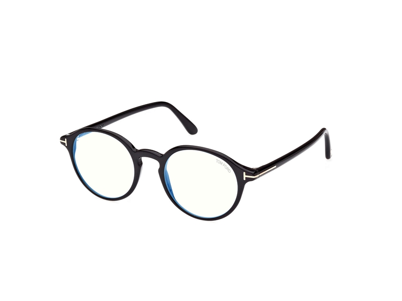 Tom Ford FT5867-B Brillestel (Form: Rund - Farve: Sort)