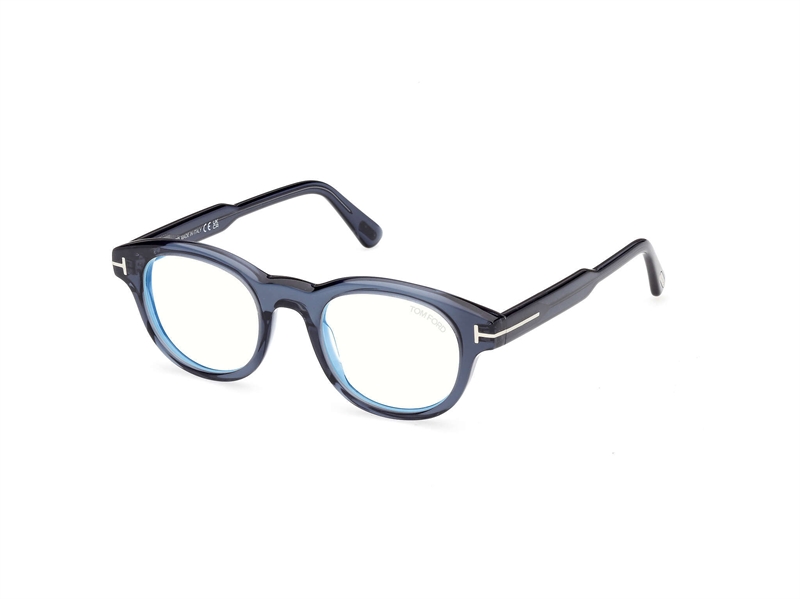 TOM FORD FT6121-B Brillestel (Form: Rund - Farve: Blå)