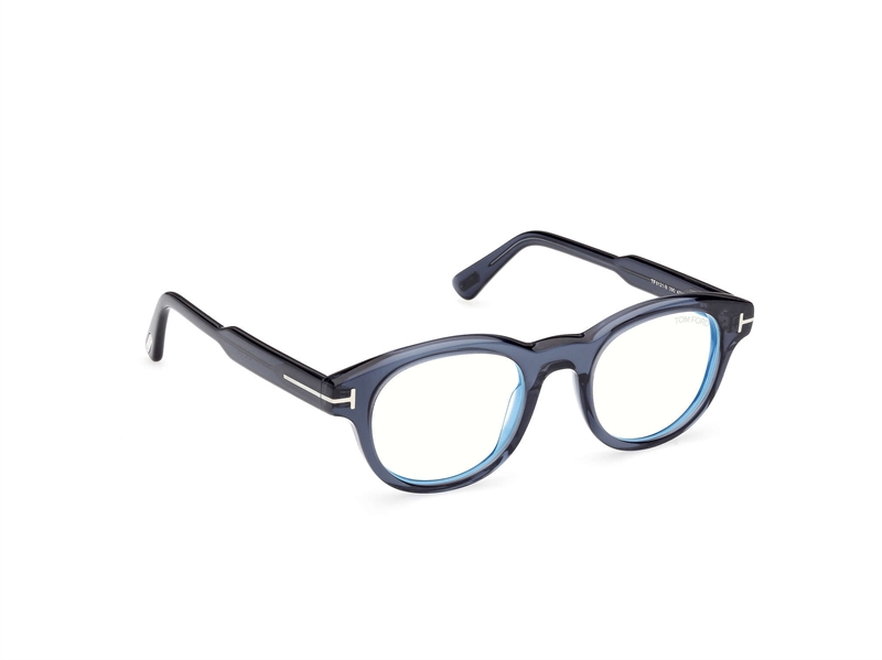 TOM FORD FT6121-B Brillestel (Form: Rund - Farve: Blå)