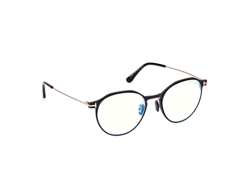 Tom Ford FT5866-B Brillestel (Form: Rund - Farve: Sort)