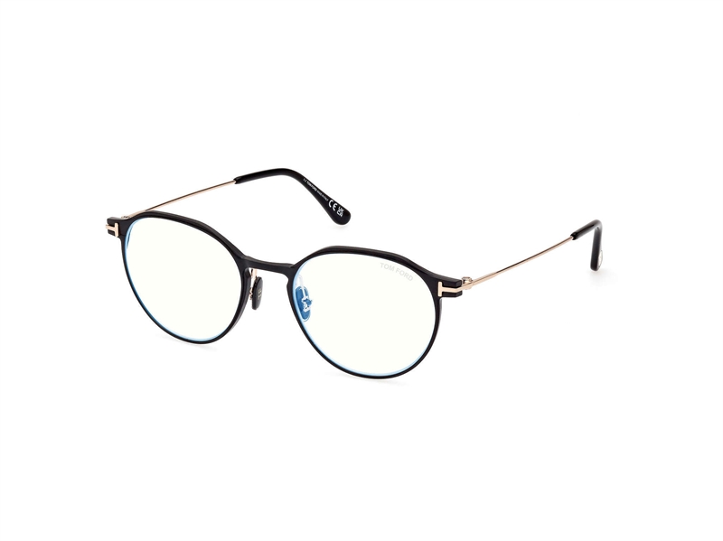 Tom Ford FT5866-B Brillestel (Form: Rund - Farve: Sort)