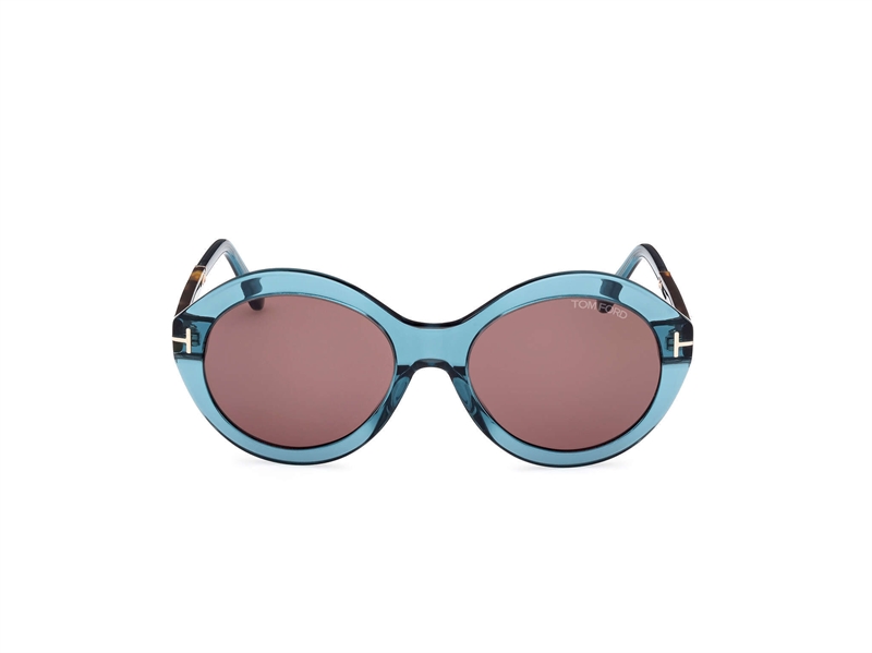 Tom Ford FT1088 Solbrille (Form: Rund - Farve: Blå)