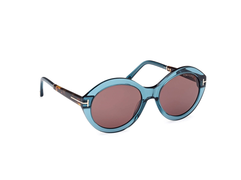 Tom Ford FT1088 Solbrille (Form: Rund - Farve: Blå)
