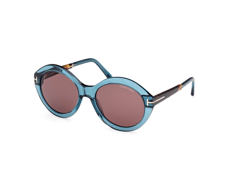 Tom Ford FT1088 Solbrille (Form: Rund - Farve: Blå)