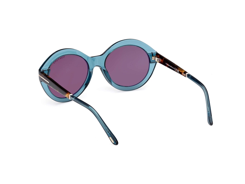 Tom Ford FT1088 Solbrille (Form: Rund - Farve: Blå)