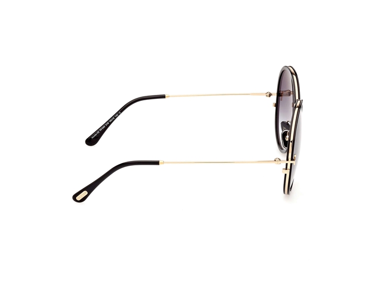 Tom Ford FT0946 Solbrille (Form: Rund - Farve: Sort)