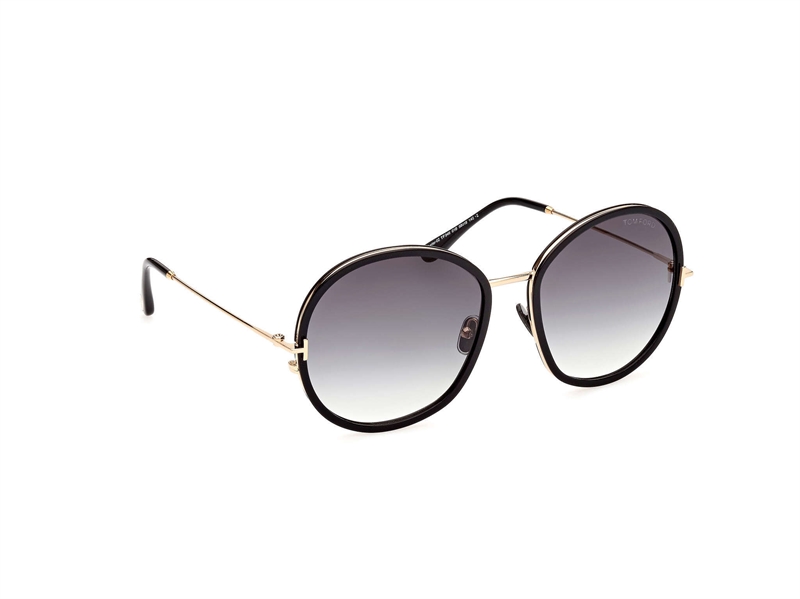 Tom Ford FT0946 Solbrille (Form: Rund - Farve: Sort)