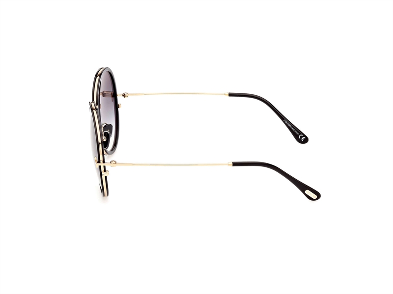 Tom Ford FT0946 Solbrille (Form: Rund - Farve: Sort)