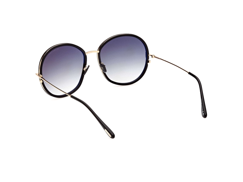 Tom Ford FT0946 Solbrille (Form: Rund - Farve: Sort)